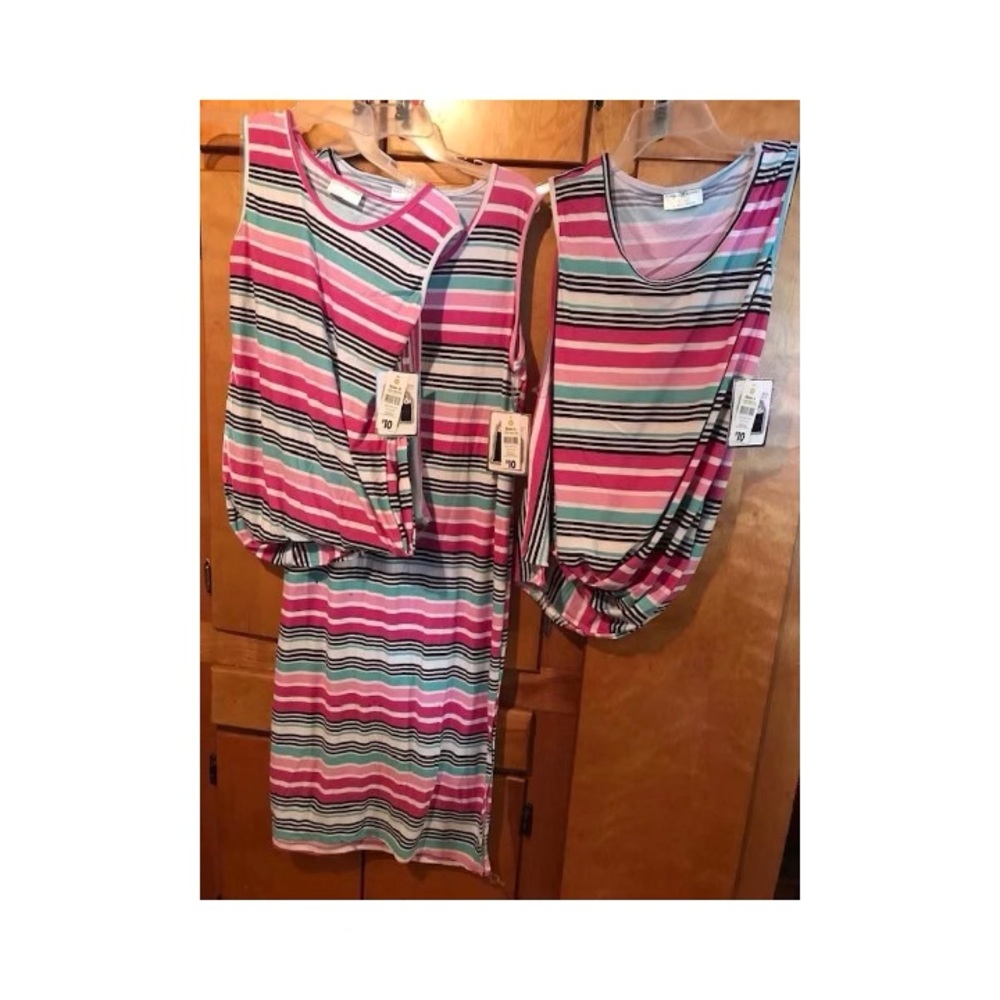 Bobbie Brooks dress Pink Stripe NWT